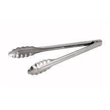 UTILITY TONGS 12" STAINLESS HEAVY DUTY